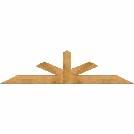 Ekena Millwork Saratoga Rough Sawn Timber Gable Bracket, Western Red Cedar, 96"W x 24"H x 6"D x 6"F, 6/12 Pitch GBW096X24X0606SAR00RWR